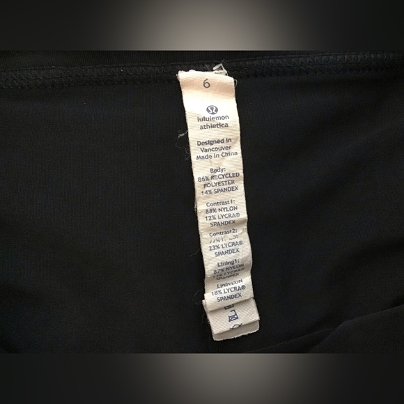 🌼Lululemon Run: For All Skirt Black Size 6 - Picture 10 of 15